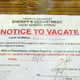An eviction notice (Robyn Beck/Getty Images)